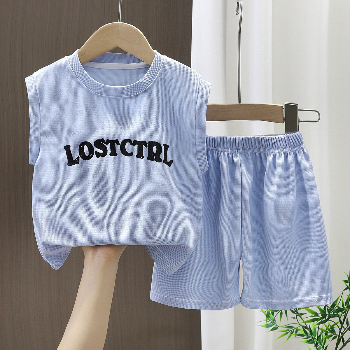 Conjunto de chaleco para niños de verano nuevo niño sin mangas pantalones de aire bebé delgado ropa de verano para niños ropa de niños image 3