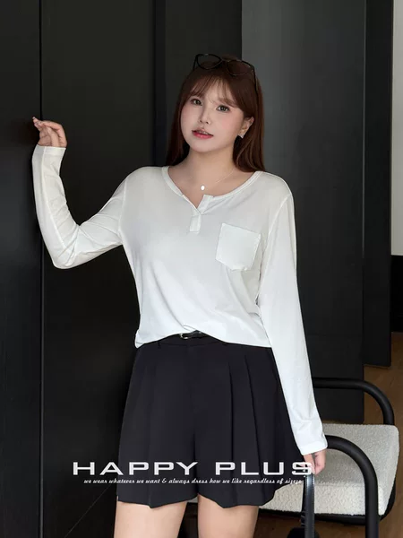 HAPPYHUT Plus Size Autumn New Black High-Waisted Skirt-Pants 9580, A-Line Pleated Commuting Suit Skirt-Pants
