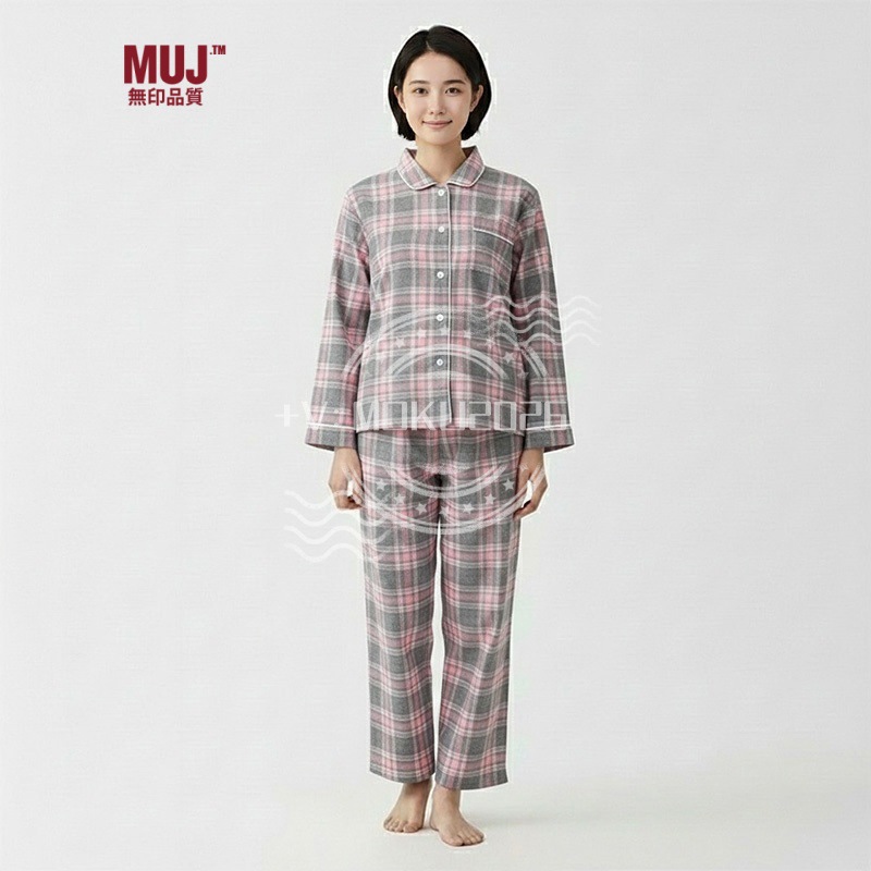 Free Shipping | Unprinted Pure Cotton Long-Sleeved Brushed Flannel Pajamas for Men and Women, Autumn and Winter High-End Home Clothes for Couples