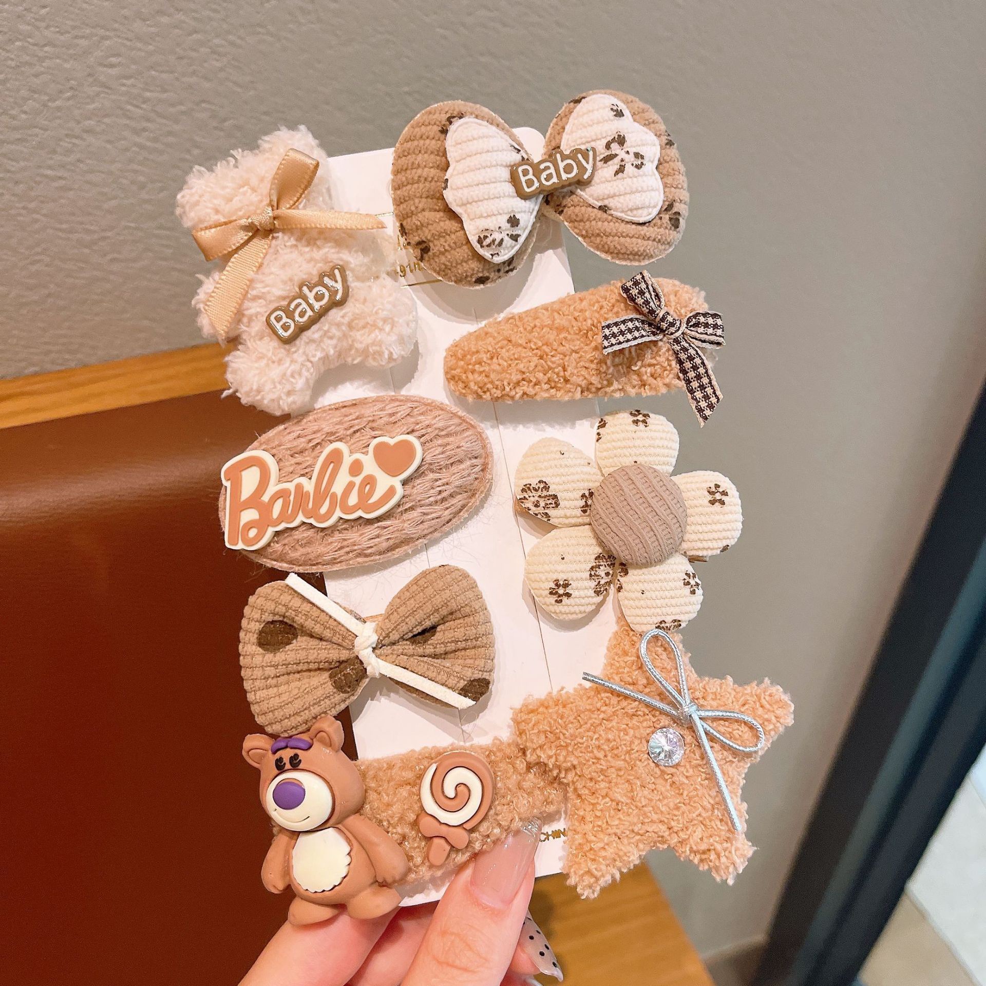 KULOMI Kids Hairpin Set Cute Sanli Pantalones Pequeñas Niñas Pequeñas Pequeñas