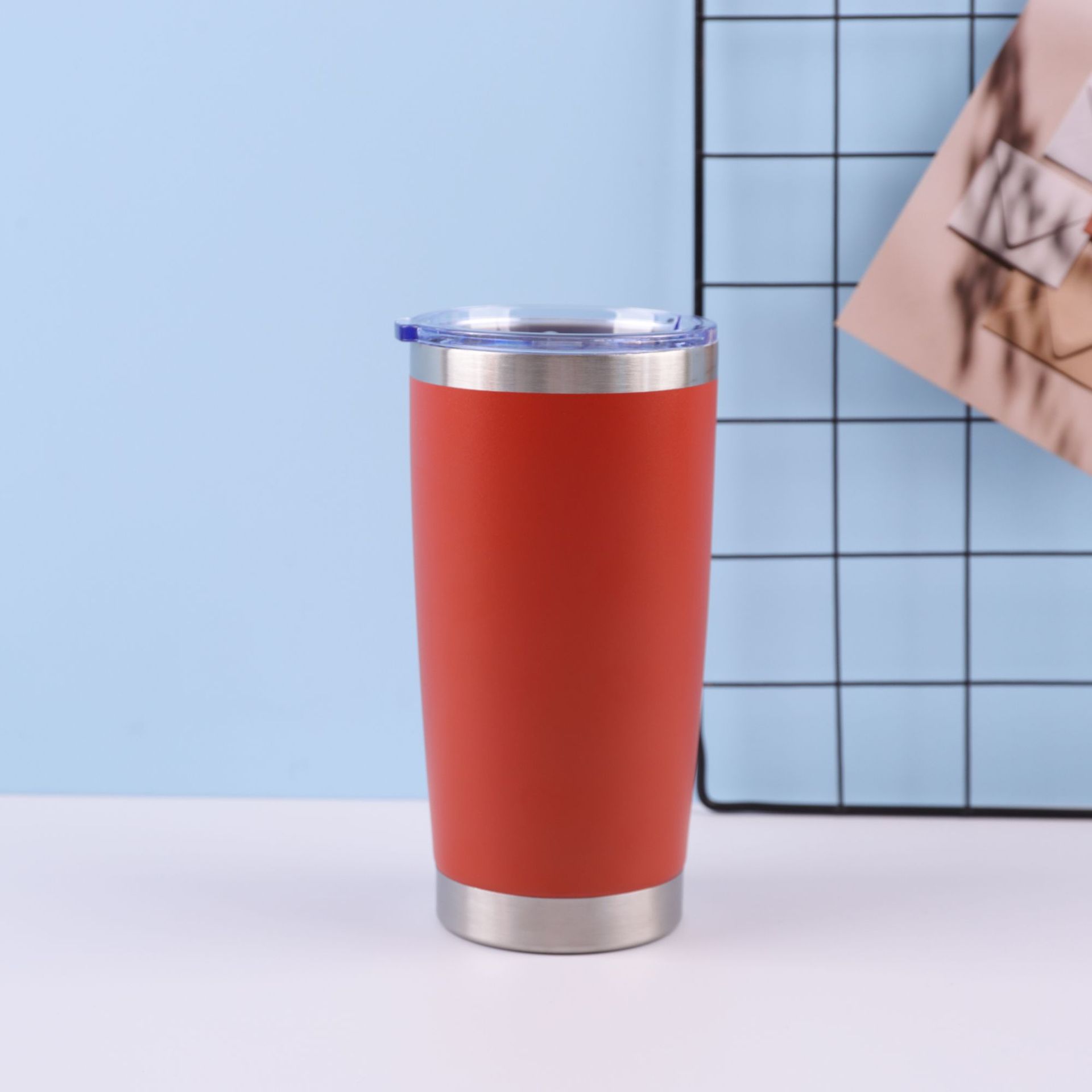 Transfronterizo caliente 20oz aerosol de plástico Taza de coche calentador de hielo de mantenimiento en frío Taza de coche 304 de vacío de acero inoxidable taza de vacío de doble capa