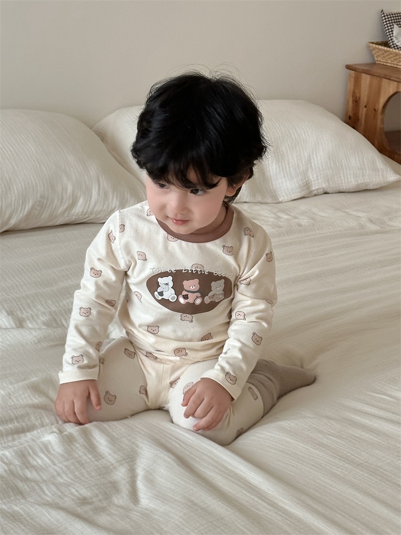 Niños pijamas de otoño set de ropa de bebé set de ropa de otoño ropa de otoño ropa infantil 2025 nuevo