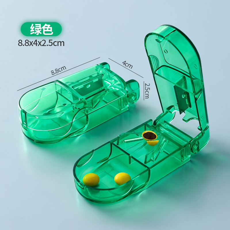Transparent green pillbox