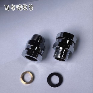 Wanzi 304 Stainless Steel Corrugated Pipe Installation and Assembly Connection Copper Accessories 16.8 Side Leakage Outer Straight Accessories