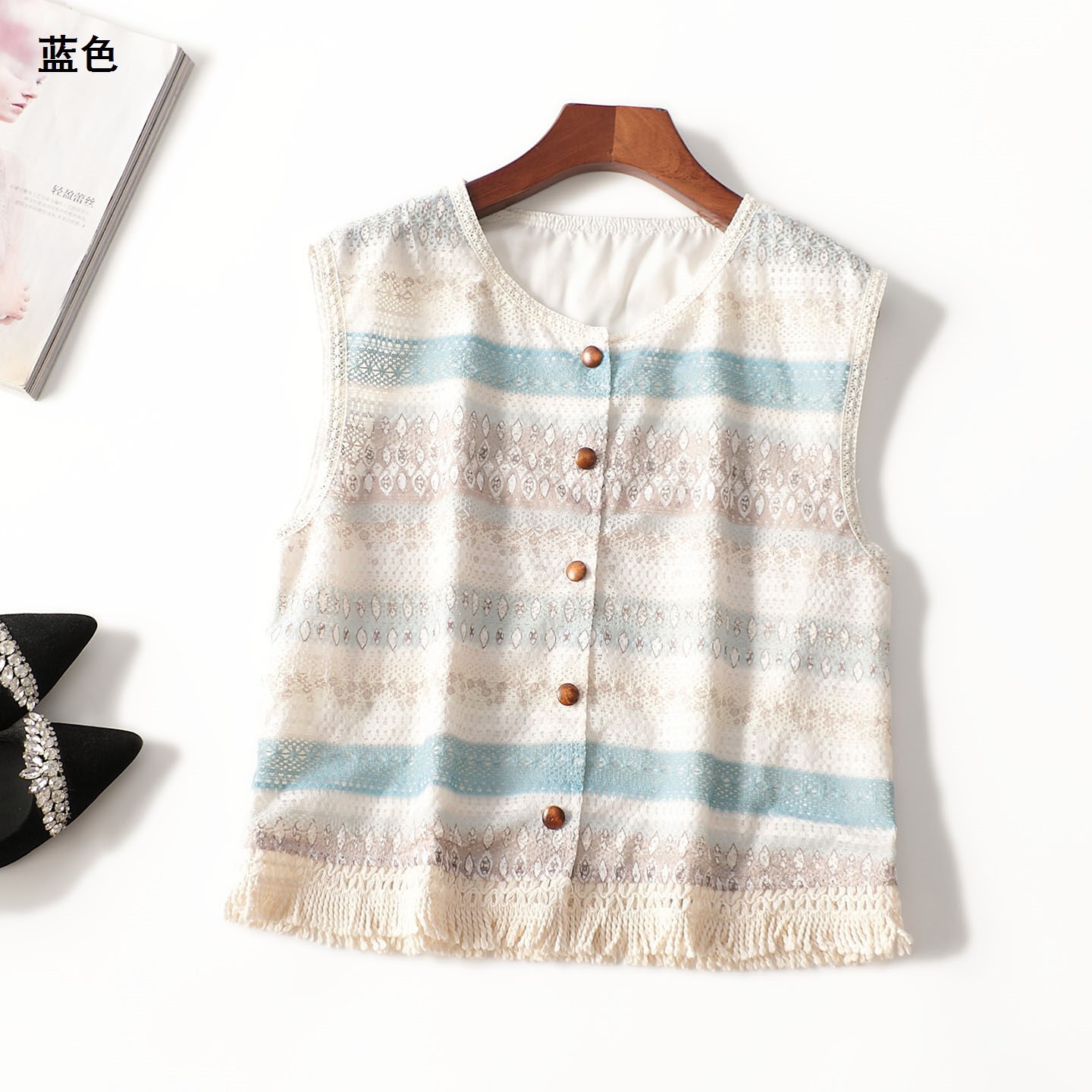 411737 Summer Sleeveless Short Vest Shenzhen Mingwei Wholesale Quality Women's Clothing Clearance Factory Direct