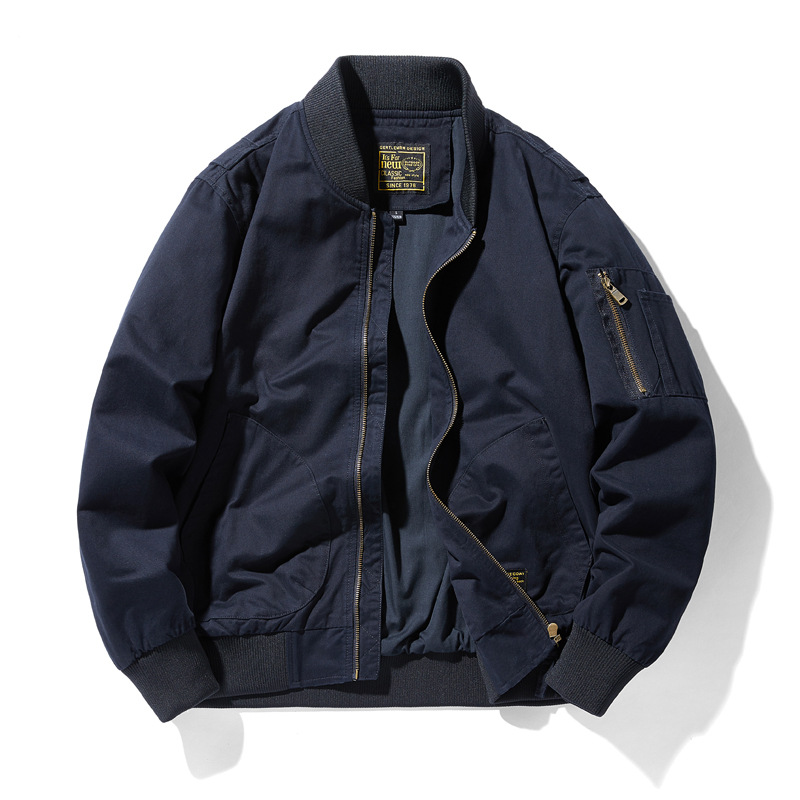 2023 de primavera y otoño transfronteriza nueva Chaqueta de algodón puro de los hombres de la Fuerza Aérea MA1 piloto de béisbol chaqueta suelta casual hombres