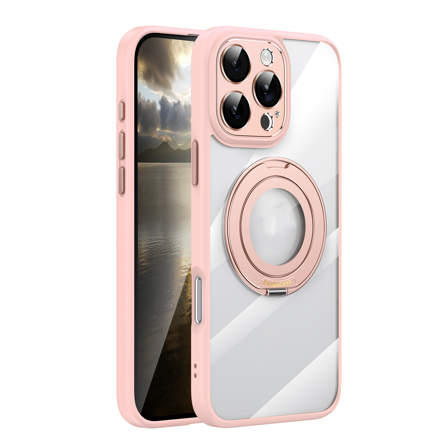 El nuevo soporte magnético giratorio 360 es adecuado para la carcasa del teléfono móvil iPhone16ProMax 16 Apple 16Pro estilo simple