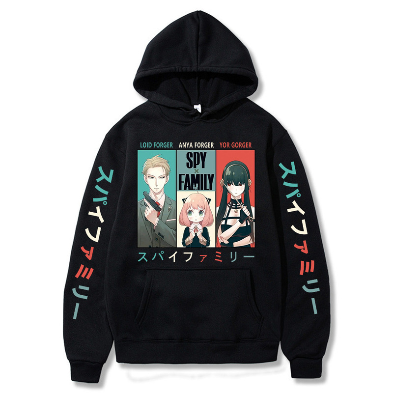 2022 Animation Spy X Family Spy Fancy Around European and American Men's and Women's Hooded Sweatshirts