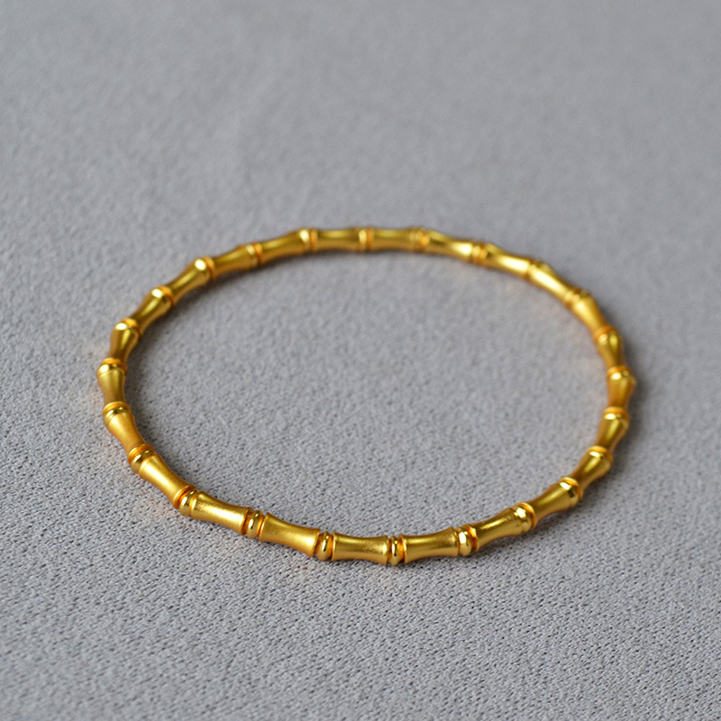 Retro Simple Style Classic Style Solid Color Brass Bracelets Bangle In Bulk display picture 5