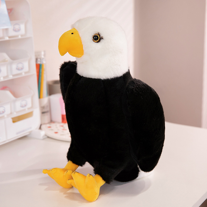 Simulación transfronteriza águila búho juguetes de peluche lindos pájaros muñecas decoración de la sala de estar para niños pacificadores muñecas