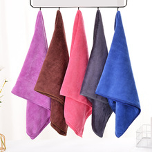 超细纤维小方巾30*30加厚幼儿园擦手毛巾挂钩式家用清洁厨房抹布