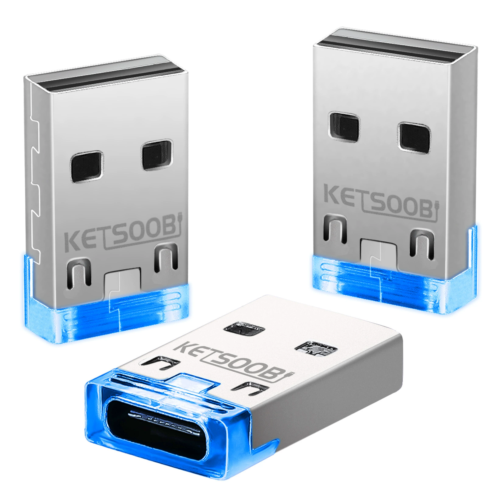 USB Type-C женский to USB male OTG адаптер с подсветкой индикатора PD быстрая зарядка кабель данных C to A