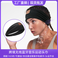 メーカー在庫あり Bluetooth スポーツヘッドスカーフ、伸縮性のある滑り止めスポーツヘッドバンド、遮光スリープアイマスク、ワイヤレス通話ヘッドバンド