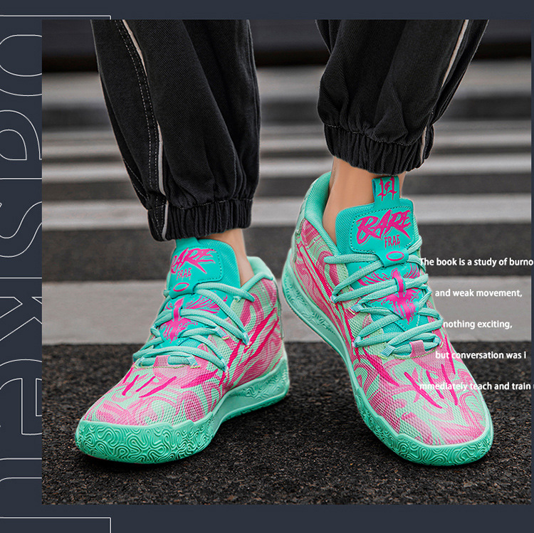 Three-ball Three-generation Bauer Basketball Shoes for Men and Women Anti-slip and Wear-resistant High-top Concrete Combat Cushioning Sports Shoes_voghion.com