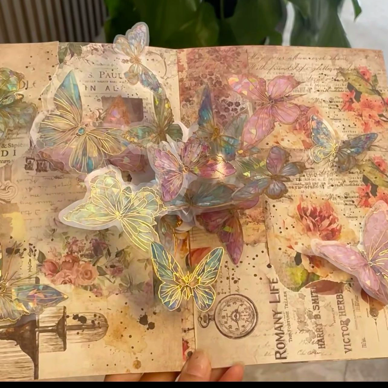 Трёхмерный набор материалов с бабочкой, сумкой, handmade, полный набор