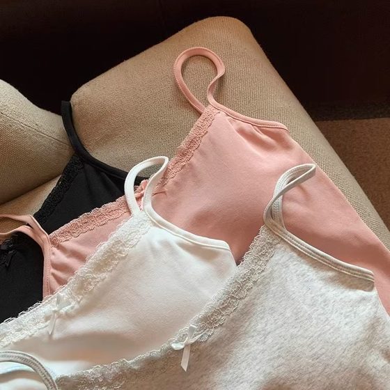 Pure Desire Style Spice Girl Lace Sling Small Vest Women's Belt Chest Pad Inner Wearing Outer Wearing Niche Design Short Base Shirt for Women