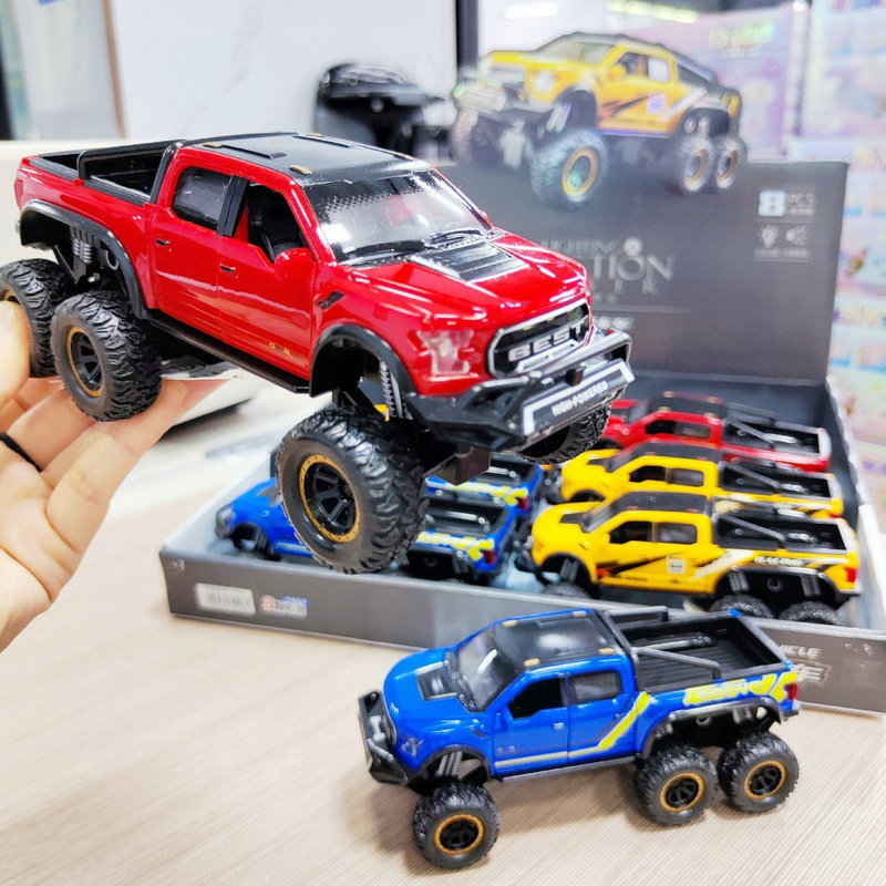 Inertial Simulation Off-Road Pickup Truck with Sound and Light Effects, Openable Doors, Boys' Pretend Play Children's Toy Gift Wholesale