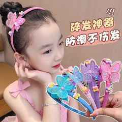 兒童發箍蝴蝶洋氣髮夾可愛新款ins卡通發卡防滑女孩帶齒頭飾