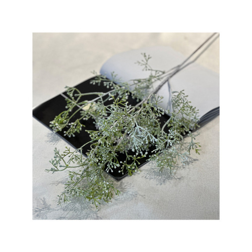 Wholesale wedding artificial flowers, hairy baby's breath, home decoration flowers, artificial flowers, single branches, 5-pronged plastic bouquets
