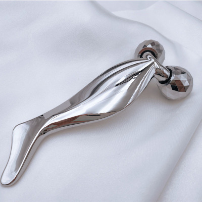 Factory wholesale 3d Roller Massage stick Kirsite Scraping board Face Massager tool customized logo