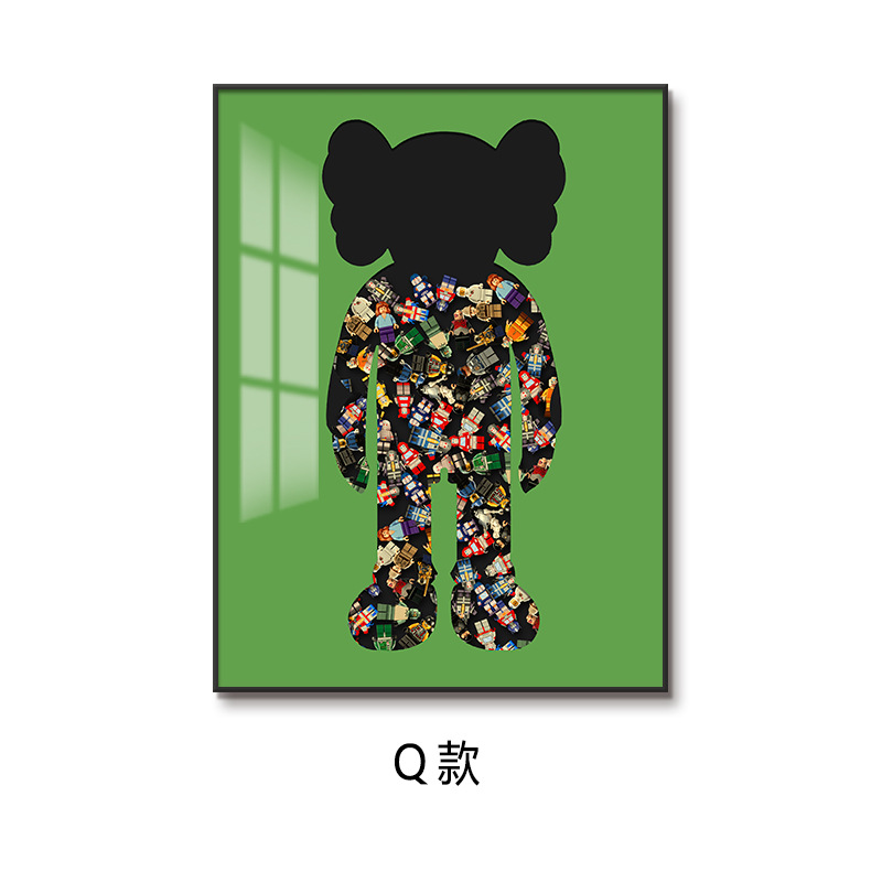 Bloques de construcción de Lego, pintura decorativa para personas, pasillo de entrada, sala de estar, sofá, pintura colgante, dormitorio infantil tridimensional 3D, pintura de cabecera