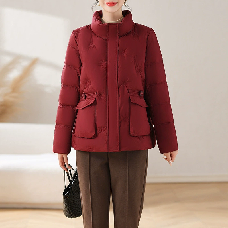 Куртка осенняя и зимняя мама толстый пуховик среднего и пожилого возраста белая утка пуховик мама натальная одежда