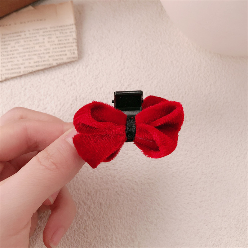 Clip de arco de seda coreana de dos caras, clips de cabello de princesa de alto nivel, cabeza trasera, clip de tiburón