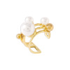 Design fashionable metal ring from pearl, European style, simple and elegant design