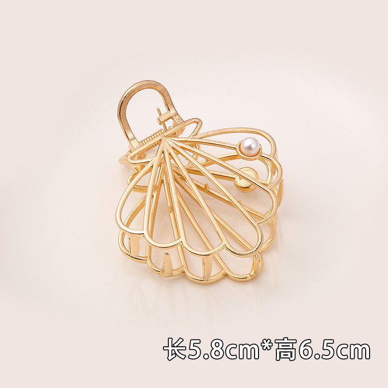 Internet celebridad clip de metal grande clip de tiburón japonés y coreano elegante temperamento espalda Cabeza pelo agarre de alto grado horquilla tocado