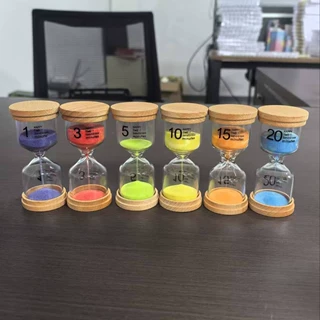 批发跨境木盖计时时间沙漏工艺品礼品装饰摆件木质刷牙沙漏计时器