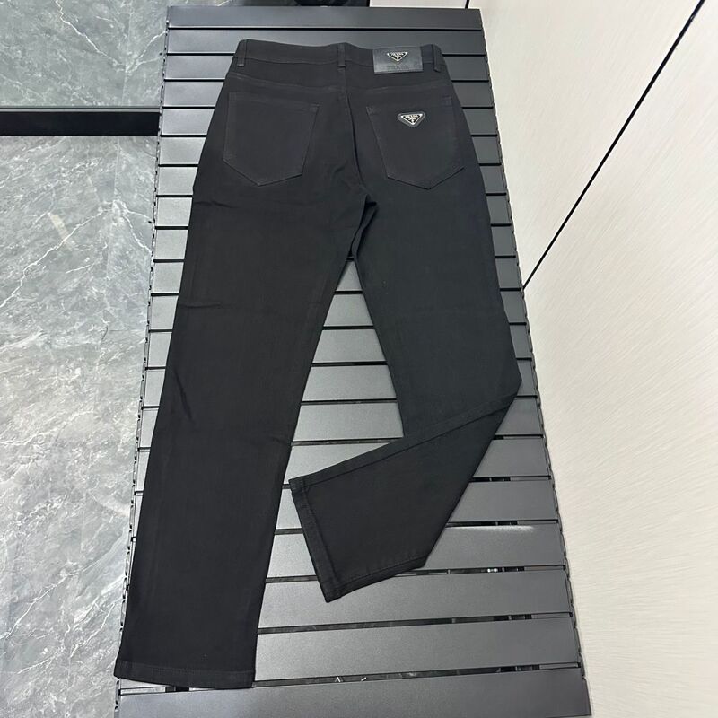 High-end All-match Pure Black Fashion Brand European 2025 European Station Youth Street Fashion Slim-fit Skinny Jeans