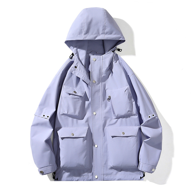 Ropa de pareja, ropa de montaña a prueba de viento de una sola capa, ropa de montaña a prueba de agua, ropa de pesca transpirable y resistente al desgaste, chaqueta para hombres