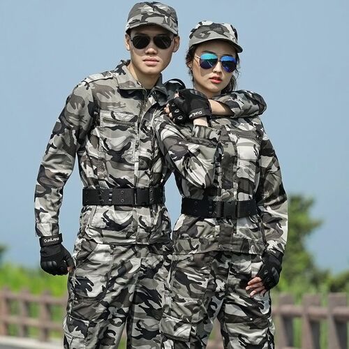 Camouflage suit for men, spring and autumn wear-resistant factory work clothes, labor insurance, military training clothes, women's training clothes, work clothes, outdoor logo