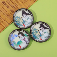 2025新款古代十大詩人冰箱貼古詩詞中國風木質磁貼創意冰箱貼