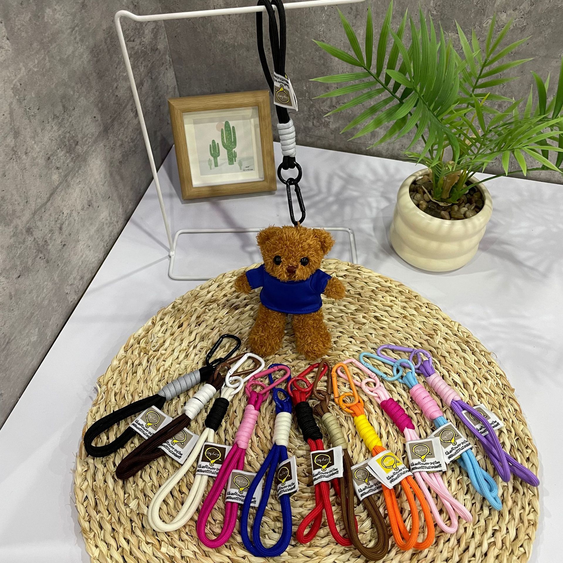 Teddy Bear juguete de peluche colgante llavero se puede imprimir LOGO Teddy Bear muñeca vestir Teddy Bear muñeca agarrar máquina de muñeca