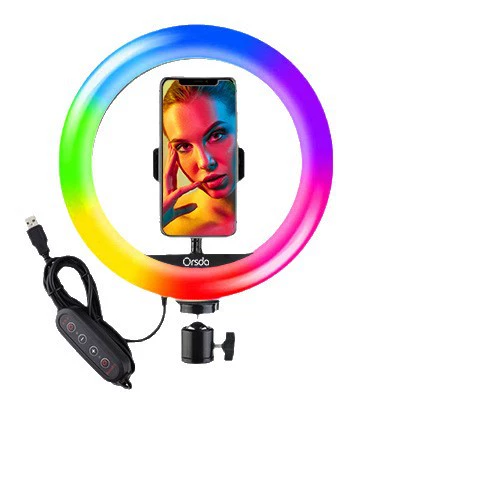 СветоотражательFill свет 10 дюймов, 12 дюймов RGB красочный светильник для живой съемки на desktops, кольцевой светильник для лица