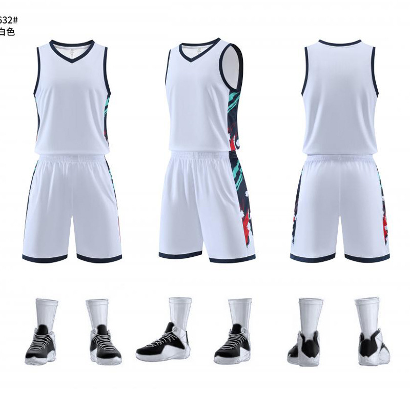 Basketball Uniforms Printed with a Batch of Summer Student Breathable Sports Jersey Suits Vests for Boys and Girls Competition Team Uniforms