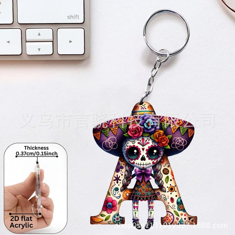 Cross-Border Mexican Cartoon Acrylic Keychain, Perfect for Day of the Dead, Christmas, and Thanksgiving Ornaments Cross-Border Mexican Cartoon Acrylic Keychain, Perfect for Day of the Dead, Christmas, and Thanksgiving Ornaments