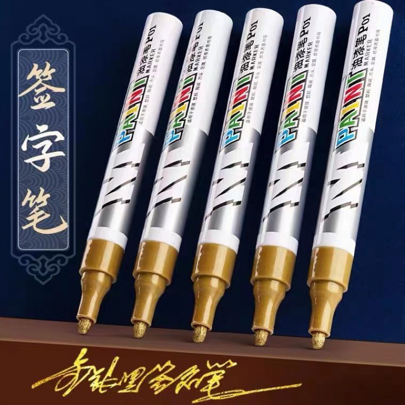 油漆笔批发白色记号白漆轮胎字母不色不可擦油性厂批发跨境电商