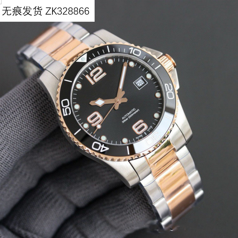 Langjia ZF Conkas Buceo Reloj transfronterizo Reloj mecánico no automático Reloj de hombre impermeable luminoso de cerámica empresarial
