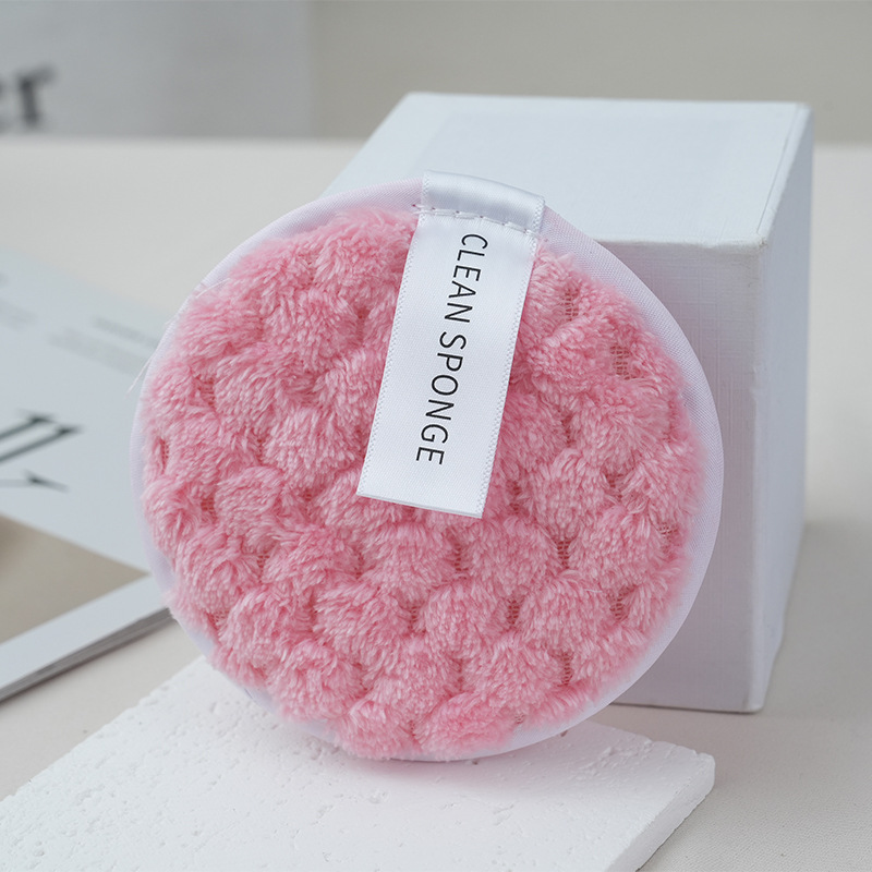 Esponja facial de doble cara para limpieza facial, removedor de maquillaje fácil de usar, esponja suave, diseño de piña, herramienta de limpieza y baño de algodón de azúcar.