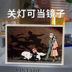 新しいスパイままごとミラーライト絵画アニア誕生日クリエイティブギフト発光装飾絵画ルーム装飾品