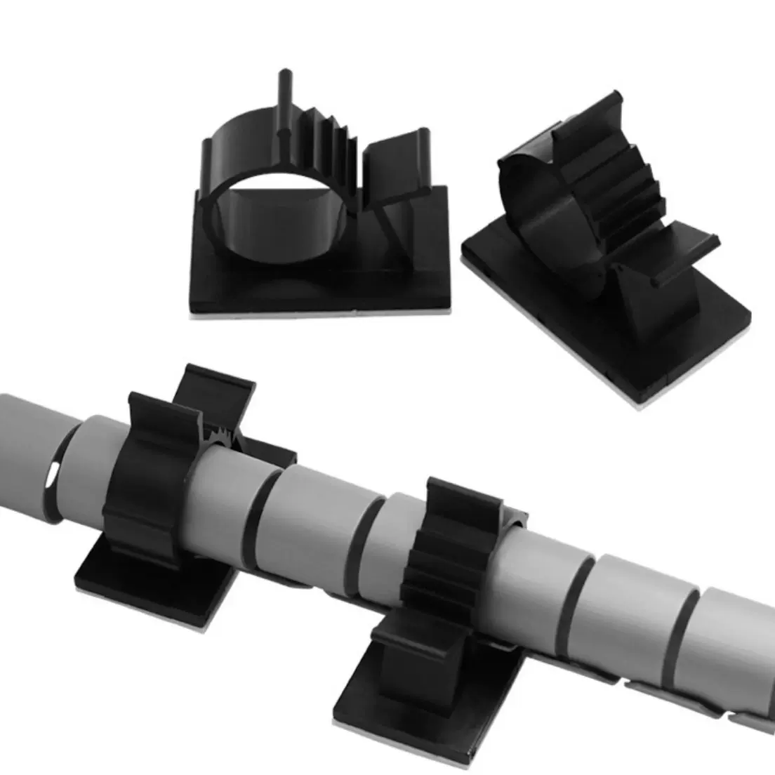 批发3m背胶电缆固定夹配线压线扣可调式固定座理线夹电线尼龙网线