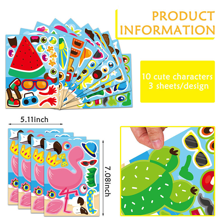 Pegatina Flamingo, carro tropical Hawaii hacer una pegatina cara, hacer su propia piña