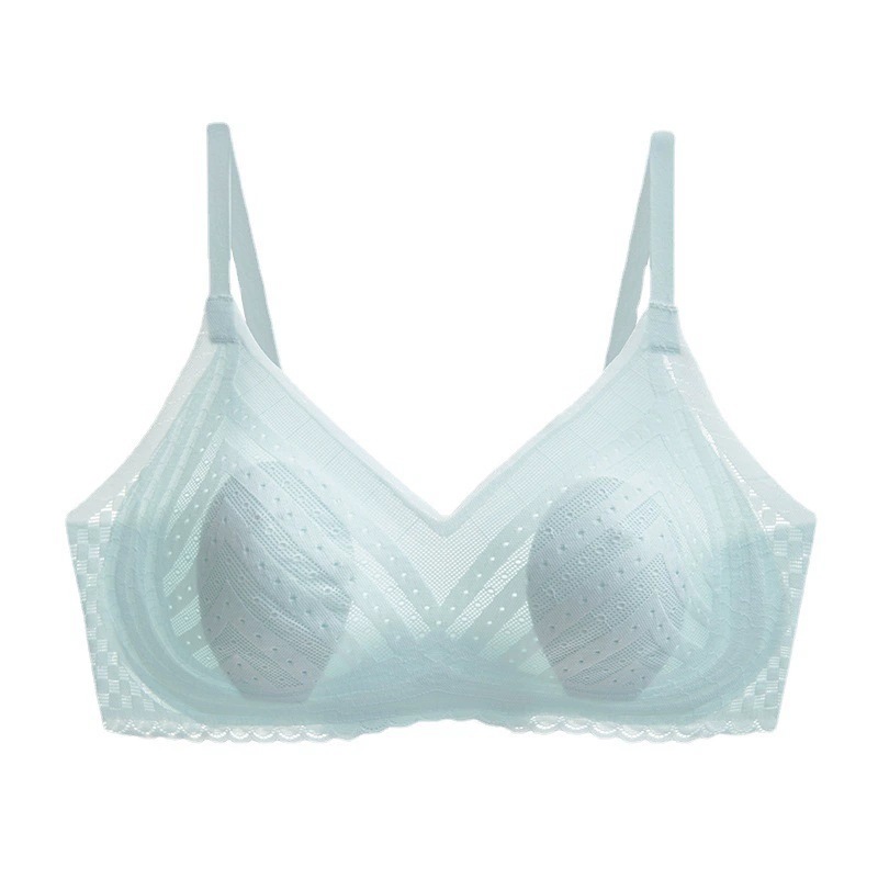 Nuevo sujetador de copa fija de ropa interior sin costuras ultrafino de una pieza para mujer sin aros orejas de conejo, pecho grande, sujetador pequeño