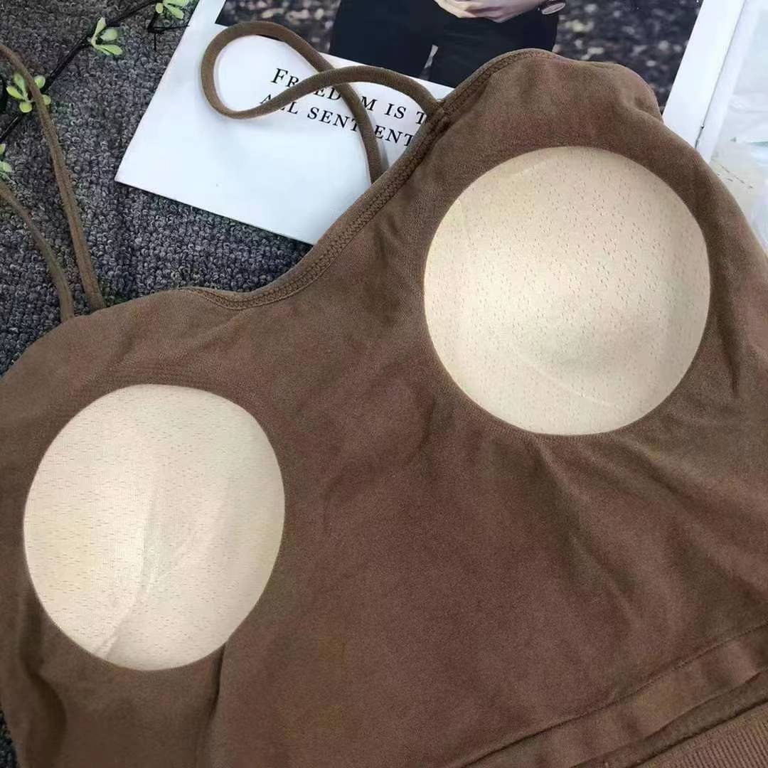 Nueva taza fija sin costuras hermosa espalda sin anillo de acero ropa interior chaleco chaleco sexy ropa interior base sostén al por mayor