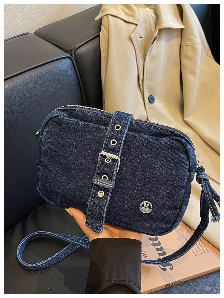 Bolso de denim retro para mujeres 2026 verano nueva moda transfronteriza de hombro mochila de viaje bolso ocio