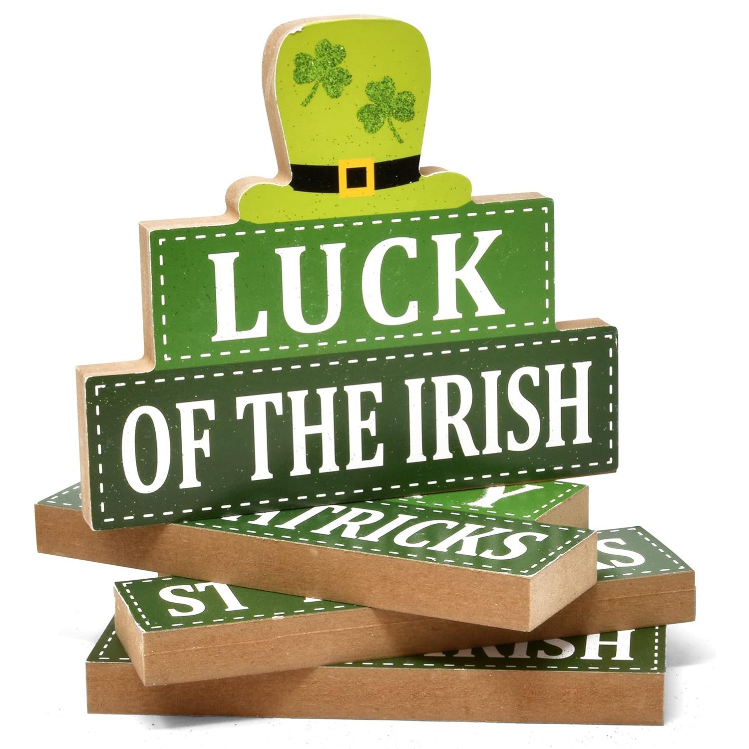 Inventario de madera de trébol irlandés decoración de escritorio de San Pablo decoración tridimensional