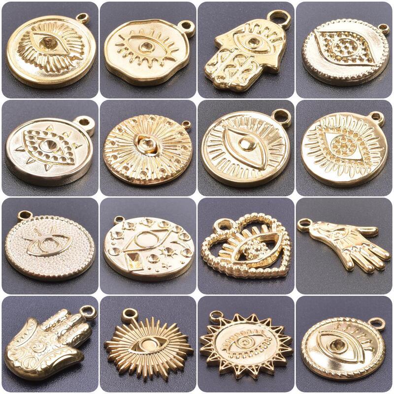 Amazon's Best-Selling Evil Eye Charm Hamsa Charm Religious Pendant Stainless Steel DIY Accessories