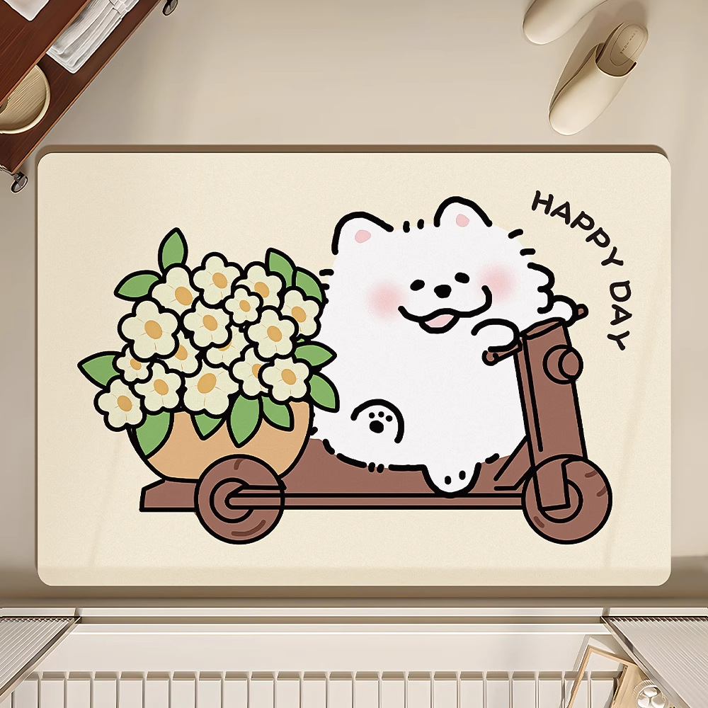 Alfombrilla de baño de dibujos animados Alfombrilla antideslizante de barro de diatomeas Alfombrilla de entrada de baño Alfombrilla de baño Alfombra de secado rápido